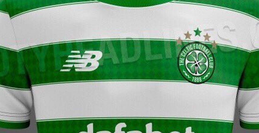 FAKE Celtic 19 20 Home Kit With Footy Headlines Watermark Leaked